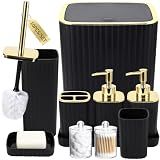 XLHOMO Bathroom Accessories Set - 10PC Gorgeous Black Bathroom Set