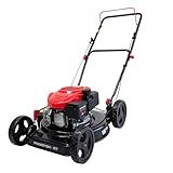 PowerSmart 18-inch 144cc Gas Lawn Mower, Push Mower with Side-Discharge