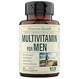 Multivitamin for Men - Daily Mens Multivitamins & Multiminerals with Vitamin D, Vitamin C, B12 Zinc & More. Essential Vitamins for Men for Energy, Focus, Stamina, Performance, Mens Health. 60 Capsules