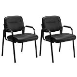 Sweetcrispy Waiting Room Chairs Set of 2, Office Guest Chairs No Wheels