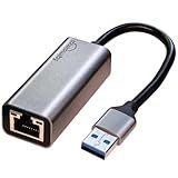 USB ethernet Adapter,USB A to ethernet Adapter,Gigabit ethernet to USB,USB 3.0 Gigabit to ethernet Adapter Compatibility 100/1000MBPS,Compatible with Windows, Mac OS, Linux, PC, Laptops, and More