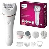 Philips Epilator Series 8000 5 in 1 Shaver for Women, Trimmer, Pedicure and Body Exfoliator with 9 Accessories, BRE740/14