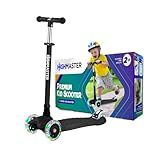 Highmaster 3-Wheel Toddler Scooter for Boys – Light-Up Wheels, Safe Ride for Ages 2+ – Holds Up to 165 lbs (Black)