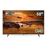 FPD 58 Inch Smart TV, 4K UHD Google TV with Google Play and Google Cast Built-in, HDR 10 Television with Voice Assistant Remote, WiFi Stream Live LED Flat Screen TVs, Dolby Audio(AG58-P1,2026)