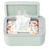 Awesmom Baby Wipe Warmer, Large Capacity, 4 Temp Modes, Green