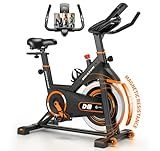 DMASUN Exercise Bike, Silent Magnetic Resistance Stationary Bike for Home with 330 LBS Capacity, Pedals with Anti-loosening Nuts, Indoor Bike with Comfortable Seat Cushion, Digital Display with Tablet Holder