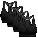 Racerback Sports Bras for Women with Pads - High Impact Athletic Tank Tops for Yoga and Workout Brassieres Bra