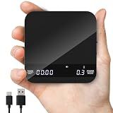 Espresso Coffee Scale with Timer, 0.1g/2kg, USB-C Rechargeable