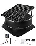 VEVOR 50W Solar Attic Fan, 3000 CFM with Smart Control, Built-in Smoke & Temperature Sensors, Weatherproof & Low-Noise for Roof Ventilation