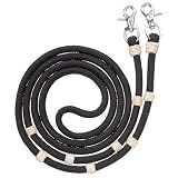 Royal King Braided Poly Cord Roping Reins - Black