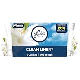 Glade 1-Wick Scented Candle Jar, Clean Linen, Air Freshener Infused with Essential Oils, 4.08 Oz, 2 Count