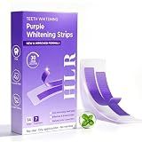 Purple Teeth Whitening Strips | Professional Teeth Whitening & Color Correction Tech | Enamel Safe | Zero Residue | Dry & Non-Slip | Removes Coffee, Wine & Smoking Stains | 14 Strips 7-Day Supply
