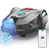 2026 M800Plus GPS+3D Vision Cordless Robot Lawn Mower with Bow-Shaped Path Mowing, APP Control, Robotic Lawnmower with Obstacle Avoidance, Auto-Charging for Lawns up to 8611 sq.ft (Charcoal Grey)