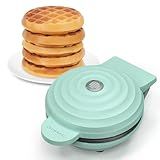 CROWNFUL Mini Waffle Maker, 4" Chaffle Maker with Compact Design, Easy to Clean, Non-Stick Surface, Recipe Guide Included, Perfect for Breakfast, Dessert, Sandwich, or Other Snacks