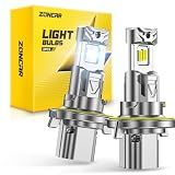 ZonCar H13 Light Bulbs, 8X Ultra Brightness h13/9008 Lights, 6500K Cool White Bulbs, Real 1:1 Mini Size Plug and Play, IP68 Waterproof, Pack of 2