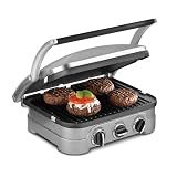 Cuisinart Panini Press and Grill, 1500W 5-in-1 Griddler, Dishwasher-Safe