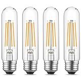 5" T10 Tubular LED Light Bulb, 60W Eq, Dimmable, Warm White 2700K, 4-Pack