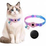 Cat Tracker GPS for Android, Pet GPS Tracker Collar for Cats No Subscription, IP67 Waterproof Cat Collar with Tracker Compatible with Google Find Hub – Replaceable 1-Year Battery, Android Only (Pink)