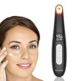 Vowleike Eye Lift Wand, 3 in 1 Vibrating 98°F to 113°F LCD Eye Massager for Dry Eyes, Dark Circles and Puffiness, Face & Neck Lifting Tool for Fine Lines and Wrinkles, Black