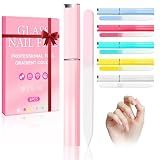 NICEMOVIC 6 Pack Glass Nail File, Stocking Stuffers for Teen Girls Women