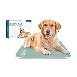 The Green Pet Shop Cool Pet Pad - Large, Sage Grey - Self-Cooling, Pressure Activated Mat for Dogs & Cats from 46-80 lbs - Non-Toxic Gel, No Water Needed