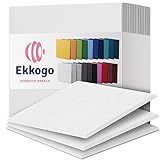 Ekkogo Acoustic Panels 12-Pack Soundproof Wall Panels 12"X12"X0.4" Sound Panels High Density Sound Dampening Panels - [White Square]