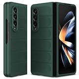 BonYonka Case for Samsung Galaxy Z Fold 4, Hard PC Slim Fit Bumper Case, Anti-Scratch Shockproof Protective Phone Cover, Green