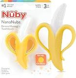 Nuby NanaNubs Banana Silicone Infant Toothbrush - Gum Massager - Soft Bristles - Silicone - 3+ Months