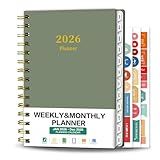 Ymumuda Academic Planner 2026, Daily Weekly and Monthly Calendar Planner (Jan. 2026-Dec. 2026),8.4"×6.3", Hardcover Notebook Teacher Supplies, Premium Thick Paper, Planners for School Work Office