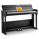 Donner DDP-90 Pro Digital Piano, 88 Key Weighted Piano Keyboard for Beginner/Professional with Three Pedals, Support U-disk Music Playing, PC/Tablet/Cell Phone Connecting, Audio In/Output
