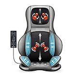 COMFIER Shiatsu Neck Back Massager with Heat, 2D ro 3D Kneading Massage Chair Pad, Adjustable Neck Massage,Seat Massager for Full Body Relaxation, Christmas Gifts for Dad Mom Women Men,Dark Gray