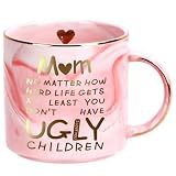 Mothers Day Gifts for Mom from Daughter Son 12oz Funny Coffee Mug for Mom