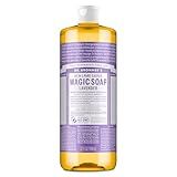 Dr. Bronner's - Pure-Castile Liquid Soap (Lavender, 32 ounce) - Made with Organic Oils, 18-in-1 Uses: Face, Body, Hair, Laundry, Pets and Dishes, Concentrated, Vegan, Non-GMO