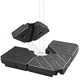 FRUITEAM Patio Offset Umbrella Base Stand, 180 LBS Sand Filled Outdoor Base Heavy-Duty for Cantilever Umbrellas, Large Easy-Fill Spouts for Water & Sand Filling