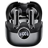 Adaptive Hybrid Active Noise Canceling 2026 Wireless Earbuds, 6 Mics ENC Clear Call Ear Buds, Hi-Res Audio Deep Bass Bluetooth 5.4 Headphones, 40H Playtime, Wireless Charging, LED, USB-C, Black