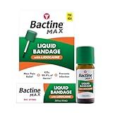 Bactine MAX Liquid Bandage with Lidocaine, Wound Cleaning Solution That Kills 99% of Germs, Covers and Protects Skin, Fast-Drying Protective Seal, 0.30 fl oz