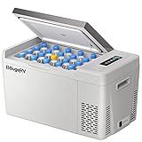 BougeRV 12 Volt Refrigerator 12V Car Fridge 23 Quart Portable Freezer Compressor Cooler 12/24V DC 110~240 Volt AC for Truck Van RV Camper SUV Travel Camping Road Trips Tailgating -8℉~50℉