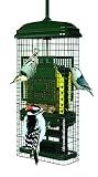 Squirrel Buster Suet Squirrel-Proof Suet Bird Feeder with Two Suet Cake Trays, Two Crumb Ports, Mess-Free Suet Loading, Durable Green Design for Clinging Birds