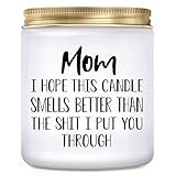 Gifts for Mom from Daughter Son, Mothers Day Birthday Christmas Thanksgiving Gifts for Mom,Stepmother Adoptive Mother, Lavender Scented Candle