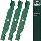 UDC Parts 532187256 54 inch High Lift Lawn Mower Blades 5-Point Star,3 Pack
