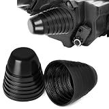 KAUEGOW 2 PCS Car Headlight Dust Covers, 100mm 4" LED Headlight Bulb Sealing Cap Dustproof Protectors, Adjustable Auto Front Lamp Housing Protective Cover for Most Vehicles