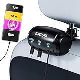 Superlit 3-in-1 Retractable Backseat Car Charger – Headrest Mount Charging Station for Uber, Lyft and Rideshare Drivers, Fast Multi USB Charging Device for Passengers Compatible with All Phones