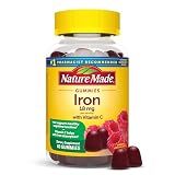 Nature Made Iron 18 mg per Serving Gummies with Vitamin C, 60 Gummies