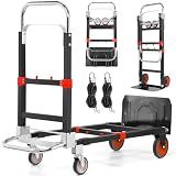 3-in-1 Convertible Hand Truck, Heavy Duty 600LBS Folding Dolly Cart
