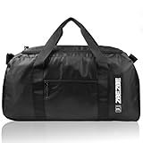 ZBEZBE Foldable Travel Duffel Bag, Lightweight & Easy to Carry Water-Repellent Duffle Bag - 2-Way Zipper & Interior Pouch, Ideal for Weekend Trips, Daily Use, Gym & Sports