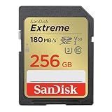 SANDISK 256GB Extreme SDXC UHS-I Memory Card - C10, U3, V30, 4K, UHD, SD Card - SDSDXVV-256G-GNCIN