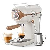 XIXUBX Espresso Machine, 20Bar Compact Espresso Maker with Milk Frother, PID Temperature Control, Low Vibration Coffee Maker for Small Kitchen, Home, Brews Latte, Cappuccino