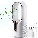 KONSIDEN Desk Fan Bladeless, 11.8 Inch Office Fan Small, Quiet, 3 Speed Adjustment, Touch Control, Easy to Clean, Desk Fans Small Quiet, Ideal for Office, Living Room, Bedroom