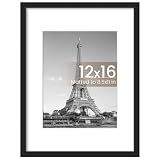 upsimples 12x16 Picture Frame, Wall Decor Poster Frames, Black 1 Pack