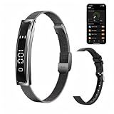 ZBNMY Health Smart Bracelet,Fitness Tracker with Heart Rate, Sleep Monitoring, Blood Oxygen, Step Counting for iOS and Android, No Subscription Fee, Waterproof(Black)